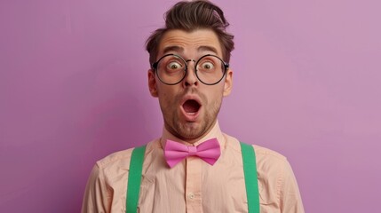 The Surprised Hipster Man