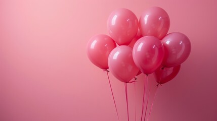 stylish balloons on pink ai generated