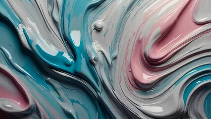 Wall Mural - Beautiful background acrylic paint pastel colors, slow motion