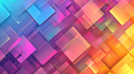 Wall Mural - Abstract geometric shapes in rainbow colors