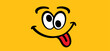 © MarkRademaker - Cartoon, comic mascot, make a crazy face and love. Sticking out tongue. Silly, face. Emoji, Teasing Fun making. You make me crazy. Stupid face and crossed eyes. Funny happy eye.