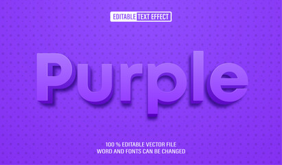 Poster - Editable 3d text style effect - Purple text effect Template