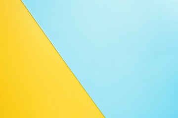 Poster - Two tone background featuring vivid yellow and blue colors separated by a diagonal line, providing a simple yet vibrant backdrop