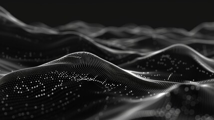 Poster - A hypnotic symphony of data, where lines and dots pulsate and undulate to the rhythm of hidden insights.