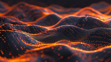 Poster - A hypnotic symphony of data, where lines and dots pulsate and undulate to the rhythm of hidden insights.