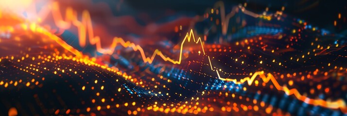 Poster - a colorful abstract background with a lot of lights and lines on it