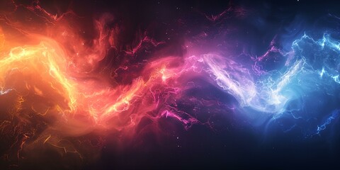 Wall Mural - colorful background with a lot of clouds and stars in it