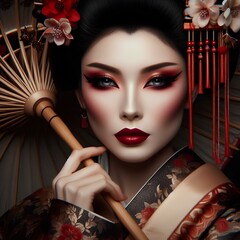 Wall Mural - 
photographic image of a geisha 21