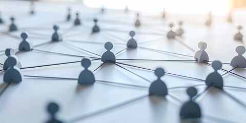 Poster - a group of people connected by a network of lines and dots