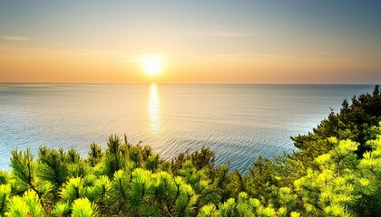 minimalist sunrise light seascape