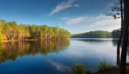 Wall Mural - scenic view of lake overstreet in tallahassee florida