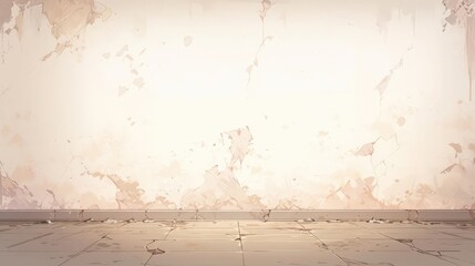 Wall Mural - Empty Room with Stained Wall Features Abstract Background