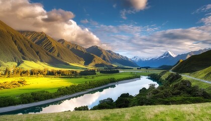 Wall Mural - landscape of newzealand