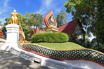 Wall Mural - Wat Bang Riang, Wat Rat Upathamin, temple in Khao Lan mountains of Phang Nga Province, Thailand