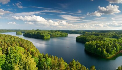 Wall Mural - kashubian lake district landscape in kartuzy pomerania poland