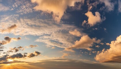 Wall Mural - sky with clouds during sunset clouds and blue sky a high resolution photograph panoramic photo for design and background