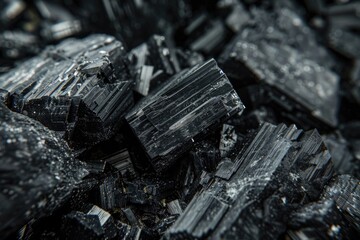 Aufkleber - A detailed view of small, dark crystals