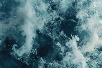 Canvas Print - A black and white photo of smoke rising into the air, great for use in science or technology illustrations