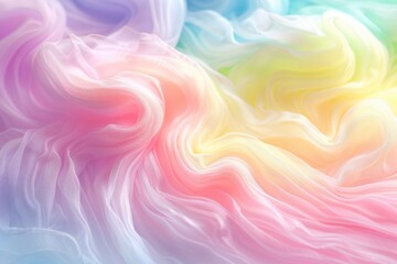 Poster - A close up shot of a rainbow colored fabric with vibrant colors and intricate texture