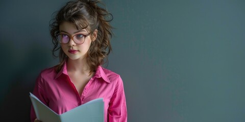 Poster - A woman holds a piece of paper, likely containing important documents or notes