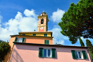 Poster - Church of San Michele Arcangelo pieve ligure Italy