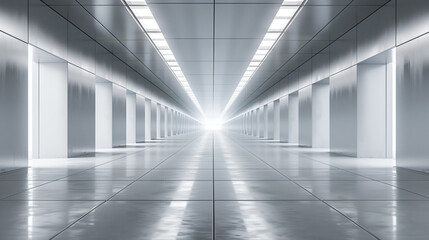 Poster - Empty clean futuristic warehouse. Background image. Created with Generative AI technology.