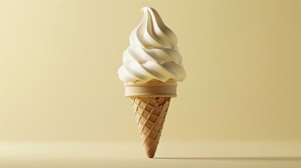 Wall Mural - assortment of soft serve ice cream cone description: a collection of soft serve ice cream cones feat