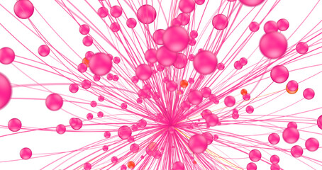 Fototapete - Global network background. Connecting triangles. Globe of the earth. abstract planet in space. 3d rendering