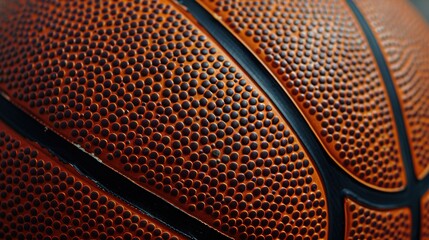 Poster - Futuristic glowing basketball ball on abstract geometric background - modern sports digital art