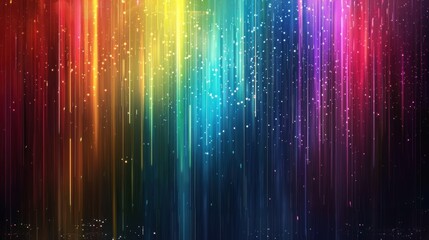 Wall Mural - Background abstract particle light energy neon rainbow Technology digital wallpaper AI generated image