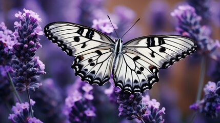 Canvas Print - butterfly on flower