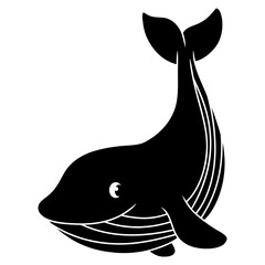 Wall Mural - whale fish icon