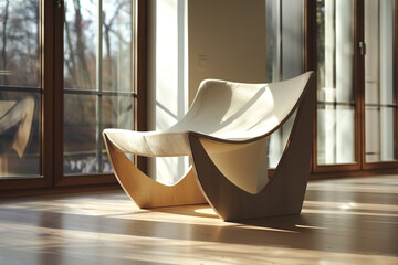 Wall Mural - The Bofinger chair, bathed in natural light, radiating an aura of modern sophistication.
