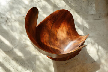 Wall Mural - An overhead shot of the Bofinger chair, accentuating its graceful curves and refined design.