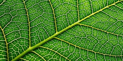 Wall Mural - Macro detail of a green leaf structure with intricate veins , nature, close-up, texture, garden, foliage, plant, botany, lush, detail, macro, abstract, green, environment, ecology, veins
