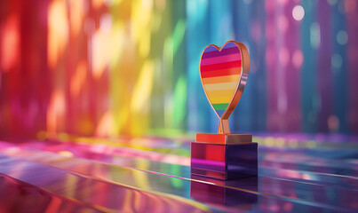 LGBT Award design with pride flag colors | High quality and Resolution