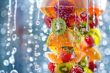 Fresh and Colorful: A Modern take on Traditional IV Therapy with a Vibrant Fusion of Fresh Fruits for a Unique Health Boost