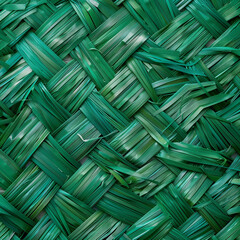 Wall Mural - wicker green basket background