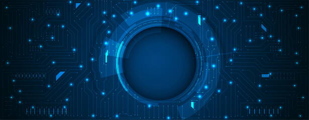 Abstract Artificial intelligence. Cloud computing. Machine learning. Technology web background. Virtual concept futuristic background. Vector art.