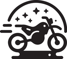 Wall Mural - motorbike Vector icon illustration logotype color editable