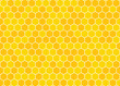 © Hasan_Sumon - Seamless yellow bee honeycomb pattern, art background template. Vector honey texture