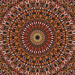 Poster - Oriental gemstone mosaic background - abstract circular colorful vector graphic with curved stones