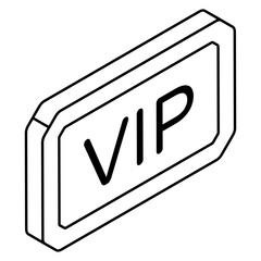 Wall Mural - Premium design icon of vip pass