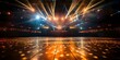 © Anastasiia - Shimmering Disco Ball Over a Concert Stage from the Disco Era. Concept Disco Ball, Concert Stage, Shimmering Lights, 70s Nostalgia, Music Scene