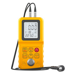 Poster - Ultrasonic Thickness Gauge, 3D rendering isolated on transparent background