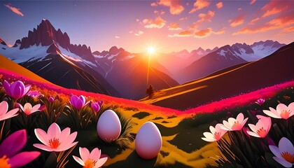 Wall Mural - easter background