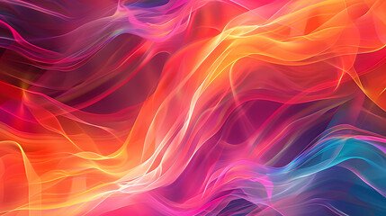 Wall Mural - Abstract background with colourful waves and lines. composition for design or presentation. Digital art. High resolution 