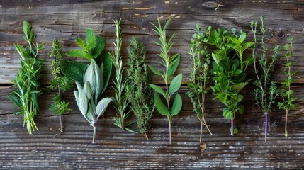 Wall Mural - Herbs that are newly picked