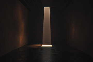 Poster - Empty stage with spotlights in the dark room. Spotlights background