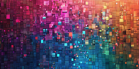 Poster - abstract background with squares